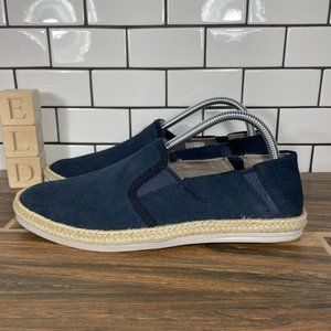 Clarks Somerset Mens Size 7 Shoes Blue Suede Ortholite Espadrille Comfort Loafer